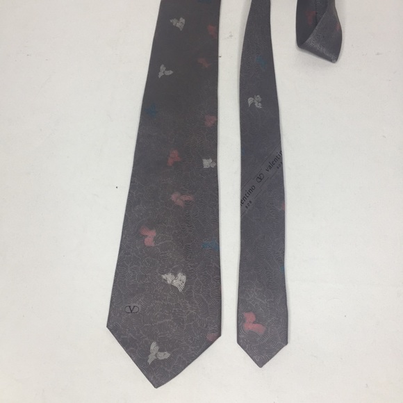 Valentino tie gray Gravatta perfect condition - Picture 5 of 8